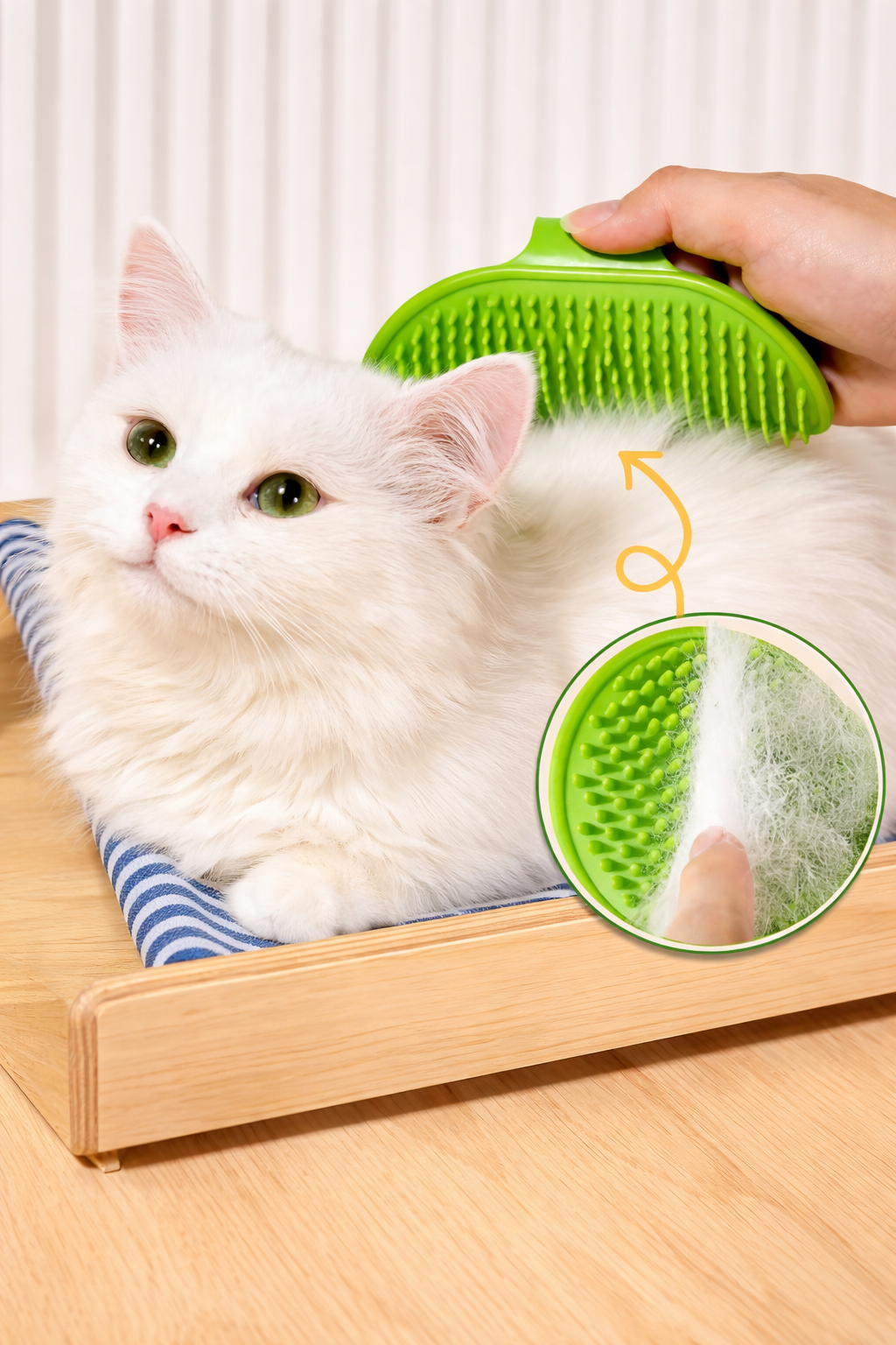 Petlora Silikon Tüy Toplayıcı & Yıkama Fırçası (Kedi & Köpek)