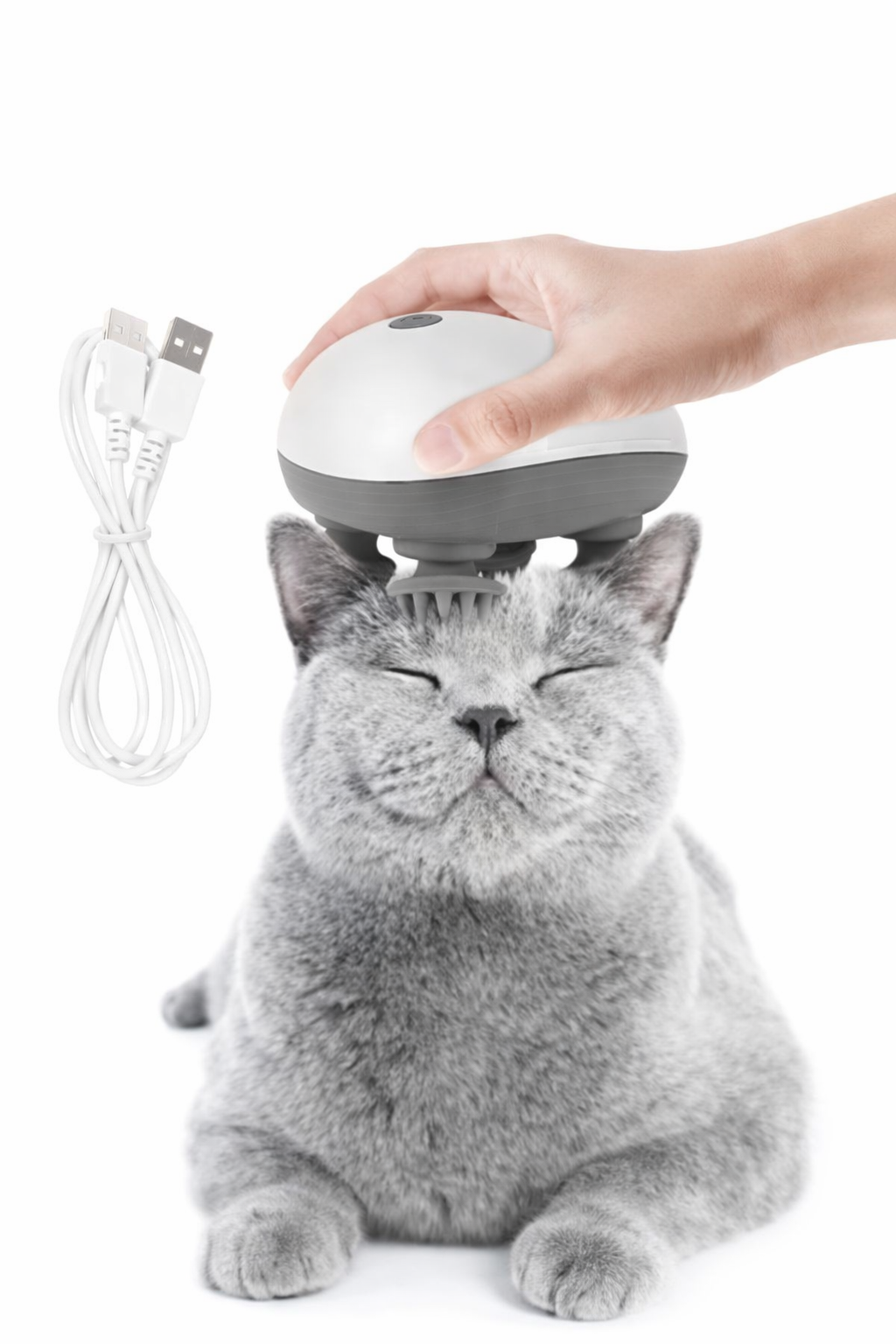 Su Geçirmez Kedi & Köpek Masaj Aleti | Sessiz & Rahatlatıcı